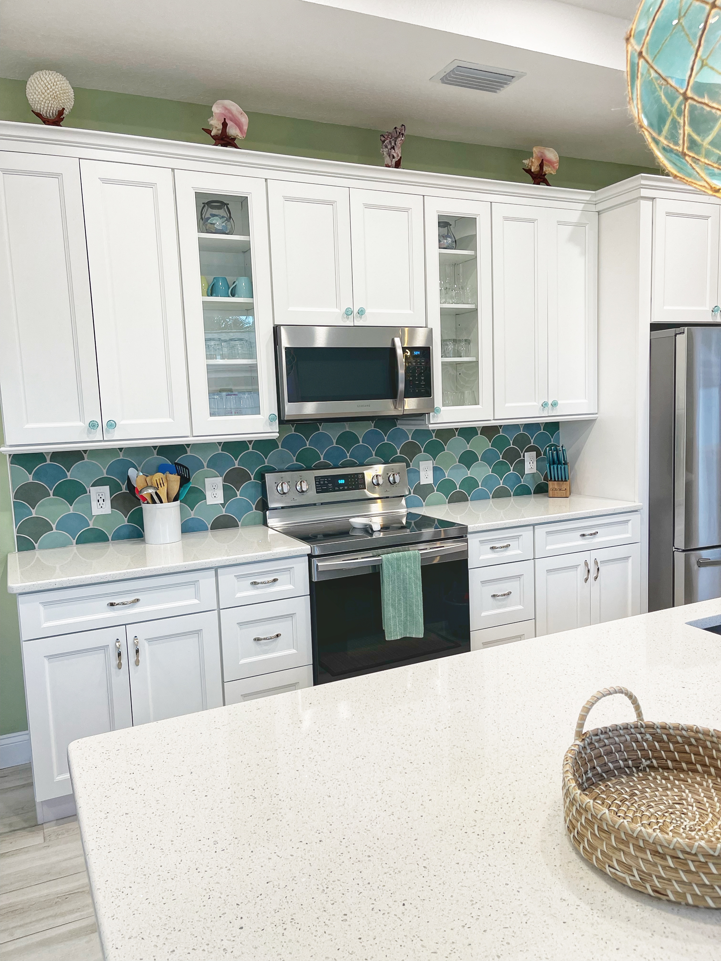 Kitchen range and island detail